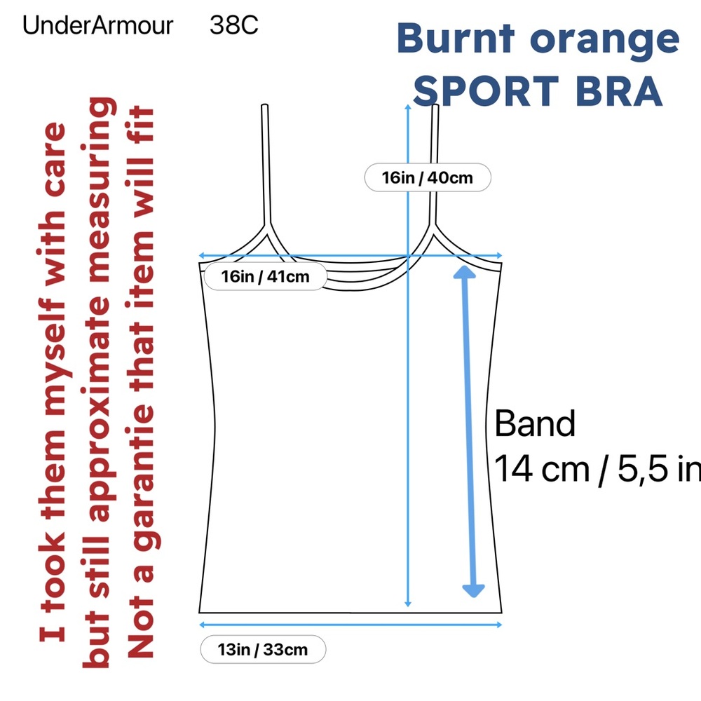 🇺🇸👌VGUC UNDER ARMOUR | 38C | Infinity sport bra orange good support - Picture 12 of 16